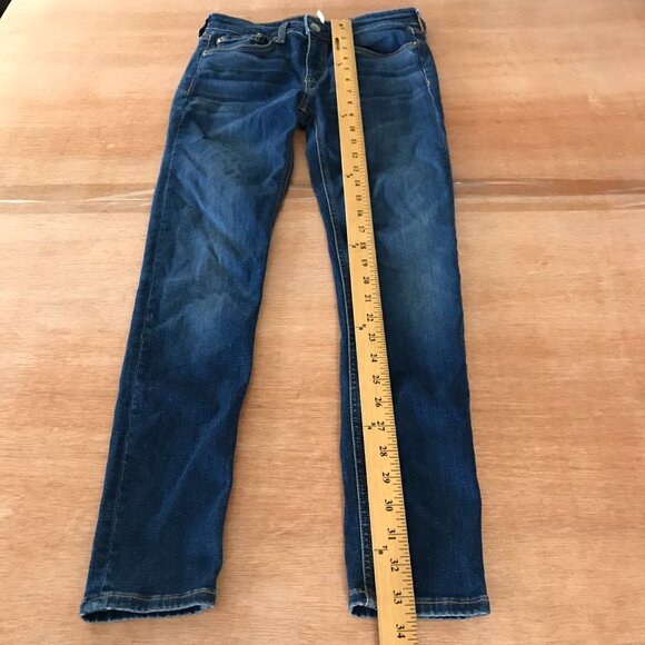 Rag & Bone Cate Mid Rise Ankle Skinny Jean Women 25 Blue Dark Wash Stretch - Picture 5 of 12